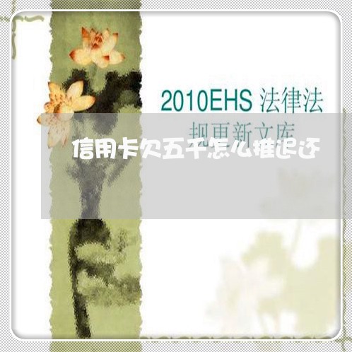 信用卡欠五千怎么推迟还/2023120460481