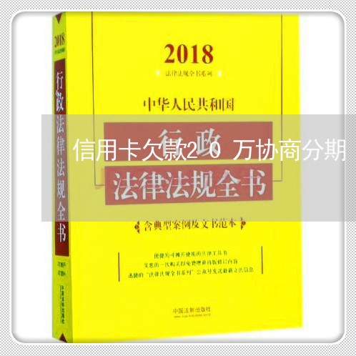 信用卡欠款20万协商分期/2023072439259