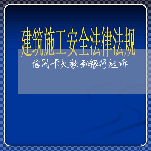 信用卡欠款到银行起诉/2023093062658