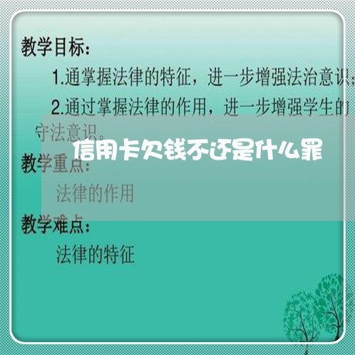 信用卡欠钱不还是什么罪/2023110843504