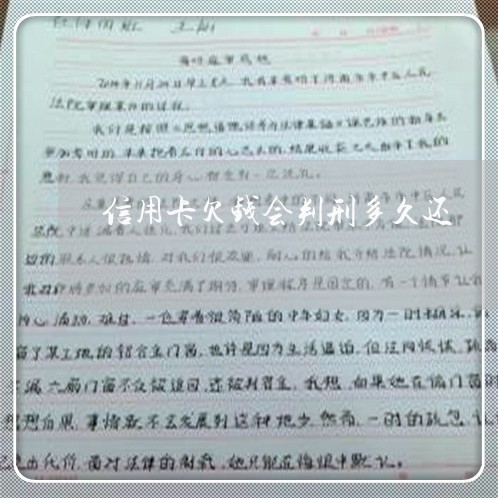 信用卡欠钱会判刑多久还/2023112667169