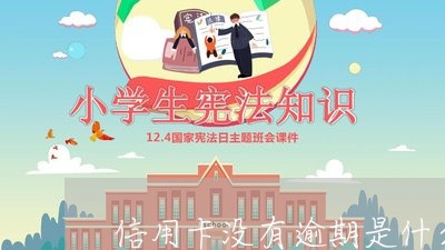 信用卡没有逾期是什么意思/2023121655952