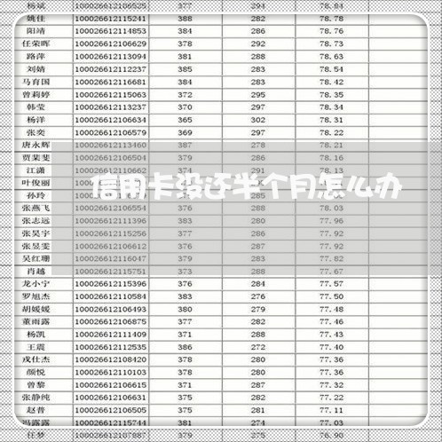 信用卡没还半个月怎么办/2023081418159