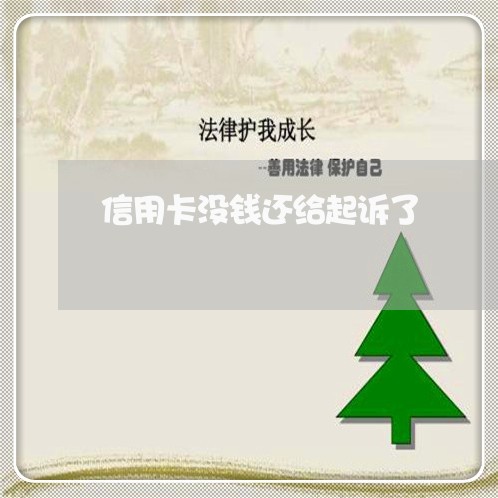 信用卡没钱还给起诉了/2023120420797