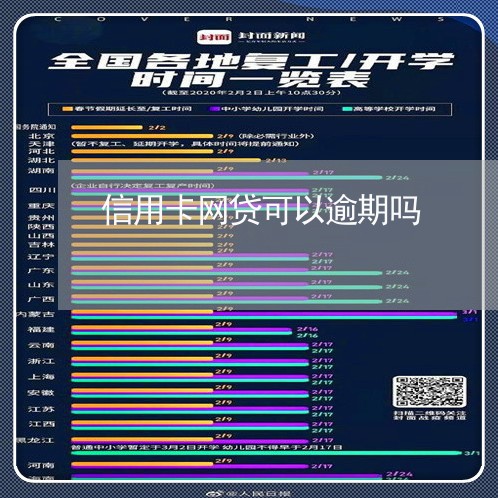 信用卡网贷可以逾期吗/2023100698360