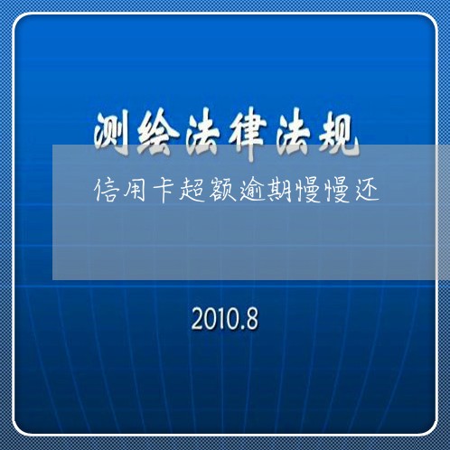 信用卡超额逾期慢慢还/2023070805940