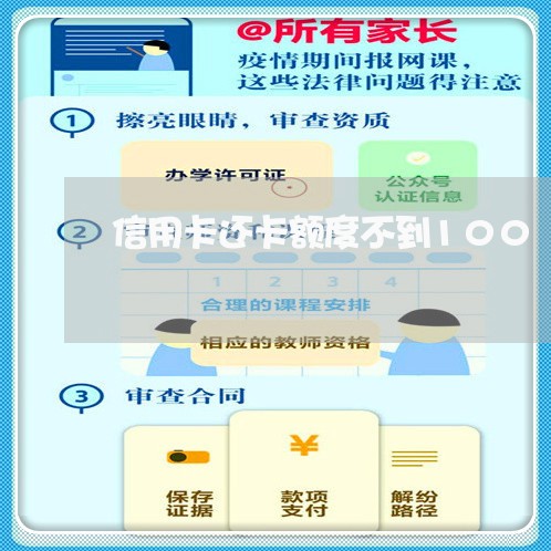 信用卡还卡额度不到100/2023120527350