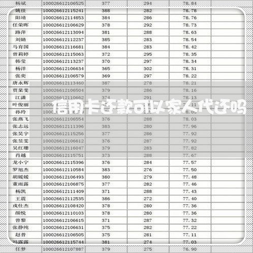 信用卡还款可以家人代还吗/2023102770515