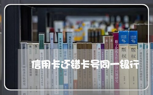 信用卡还错卡号同一银行/2023101746817