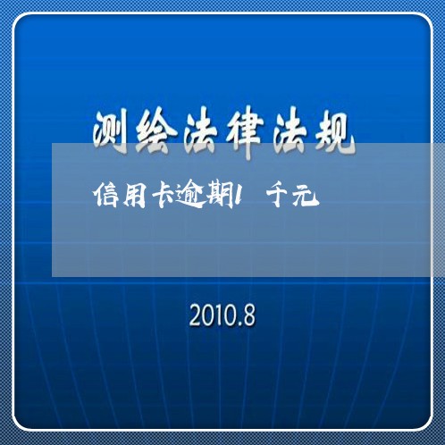 信用卡逾期1千元/2023100881792