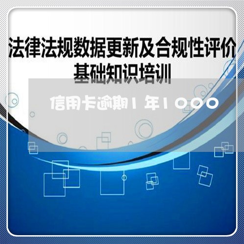 信用卡逾期1年1000/2023112663725