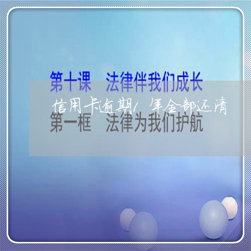 信用卡逾期1年全部还清/2023100804747