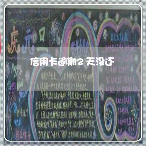 信用卡逾期2天没还/2023111674947