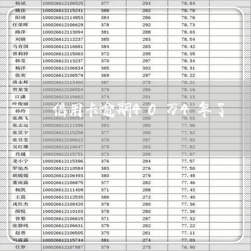 信用卡逾期40万4年了/2023053174027