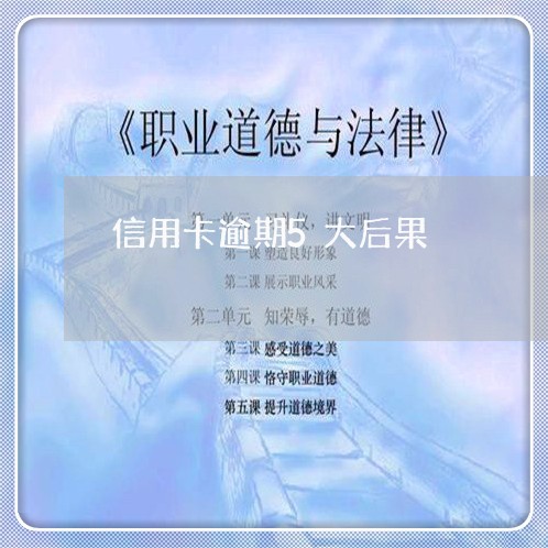 信用卡逾期5大后果/2023112504806