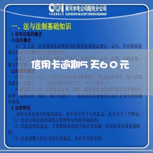 信用卡逾期5天60元/2023100758815