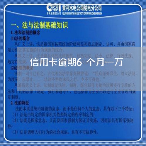 信用卡逾期6个月一万/2023121894715