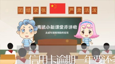 信用卡逾期一年要还多少钱/2023081237282