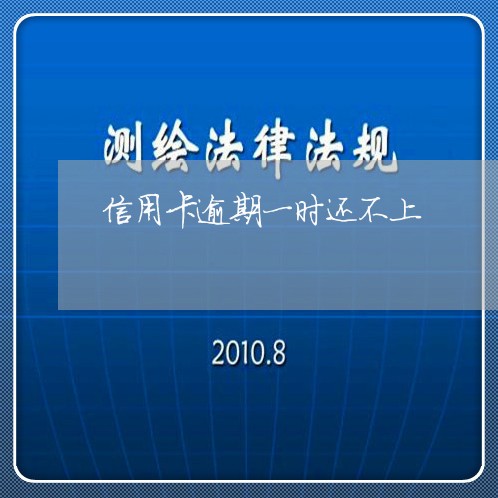 信用卡逾期一时还不上/2023121717460