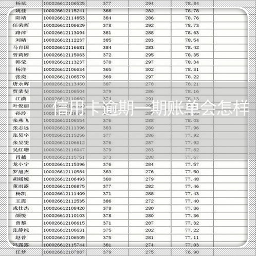 信用卡逾期一期账单会怎样/2023060616048