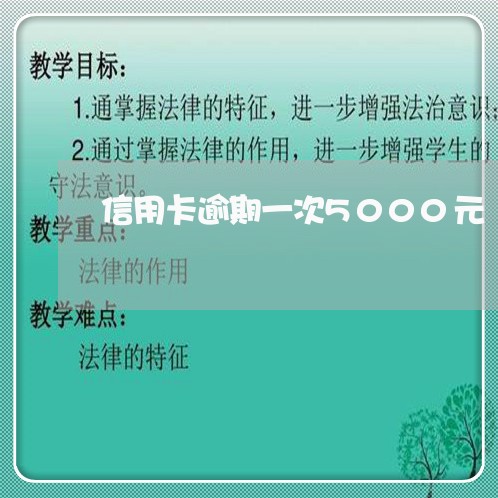 信用卡逾期一次5000元/2023121648473