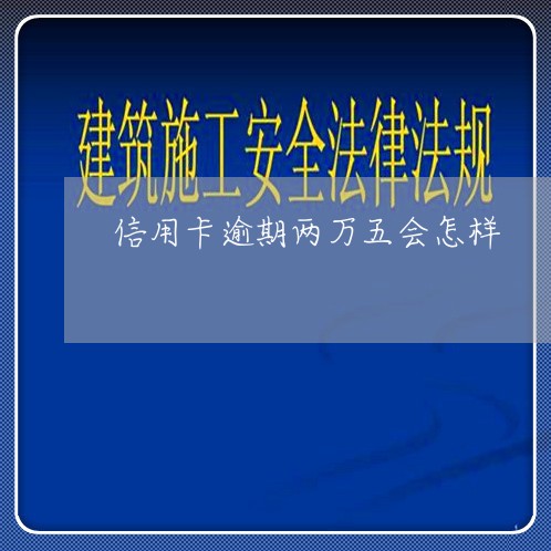 信用卡逾期两万五会怎样/2023053103159