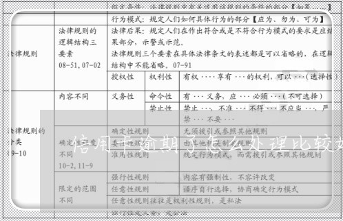 信用卡逾期了怎么处理比较好用/2023072241795