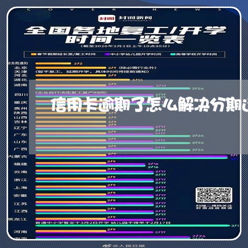 信用卡逾期了怎么解决分期还款/2023050629247