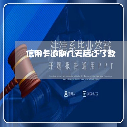 信用卡逾期几天后还了款/2023121615350