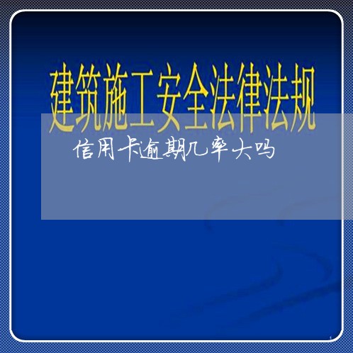 信用卡逾期几率大吗/2023121795037