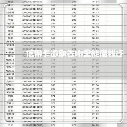 信用卡逾期去哪里能借钱还/2023060521805