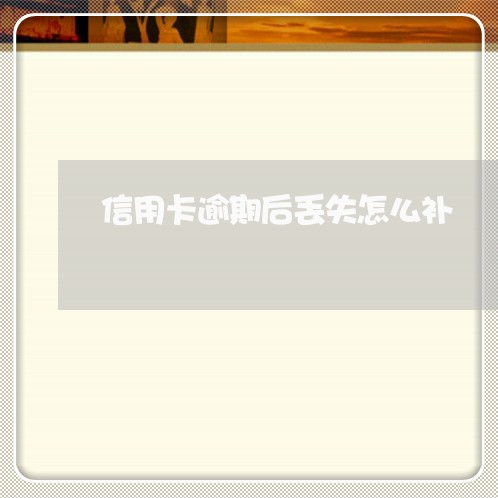 信用卡逾期后丢失怎么补/2023060416263