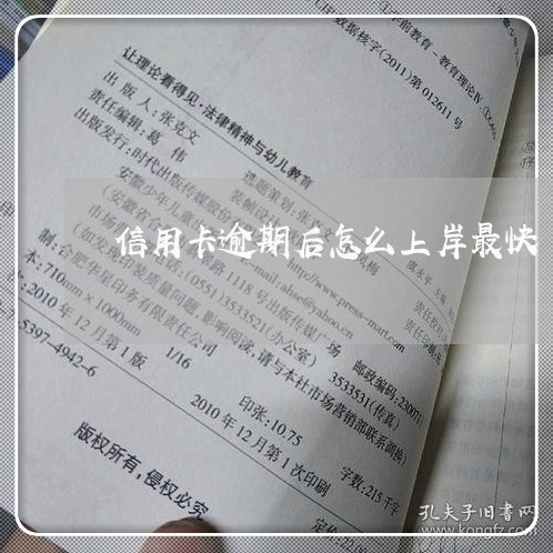 信用卡逾期后怎么上岸最快/2023073062603