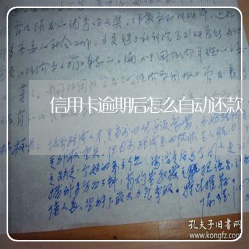 信用卡逾期后怎么自动还款/2023050352726