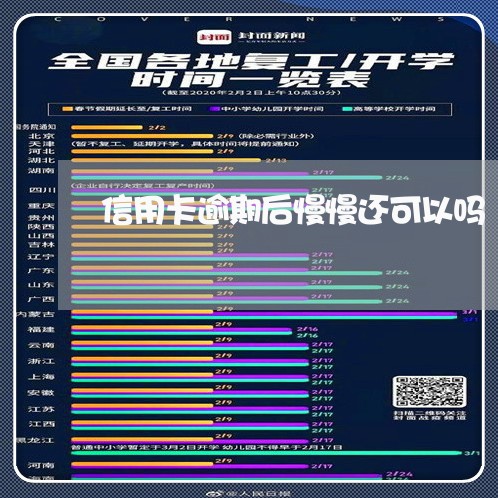 信用卡逾期后慢慢还可以吗/2023060606140