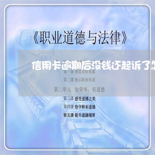 信用卡逾期后没钱还起诉了怎么办/2023072228291