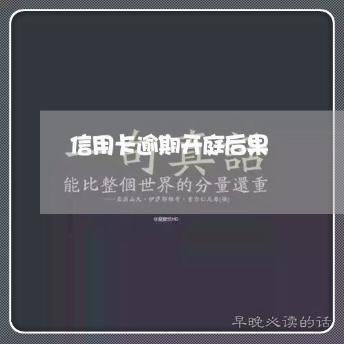 信用卡逾期开庭后果/2023071303937