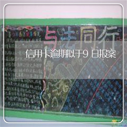 信用卡逾期拟于9日报案/2023121717260