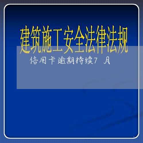 信用卡逾期持续7月/2023061185858