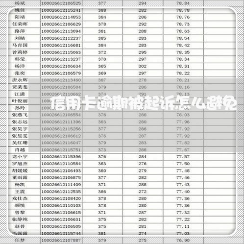 信用卡逾期被起诉怎么避免/2023111627250