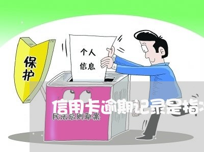 信用卡逾期记录是指次数吗/2023050290695