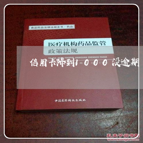 信用卡降到1000没逾期/2023112785057