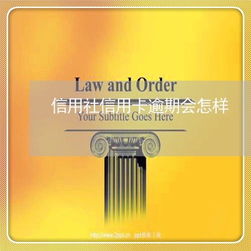 信用社信用卡逾期会怎样/2023093037381