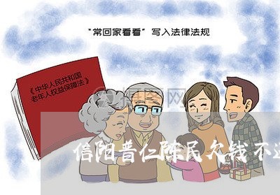 信阳普仁陈民欠钱不还/2023092195016