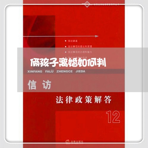 俩孩子离婚如何判/2023100236058