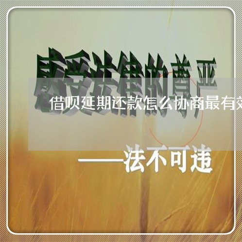 借呗延期还款怎么协商最有效呢/2023092717260