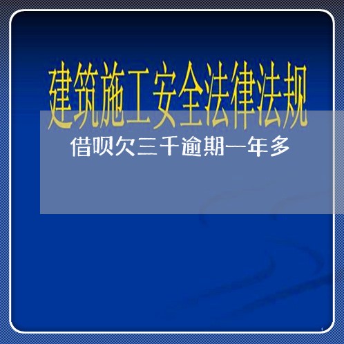 借呗欠三千逾期一年多/2023062004939