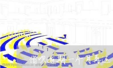 借呗逾期一个月再还/2023060871404