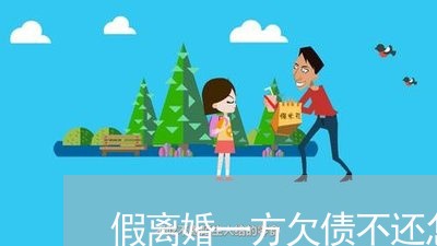 假离婚一方欠债不还怎么判/2023120894046