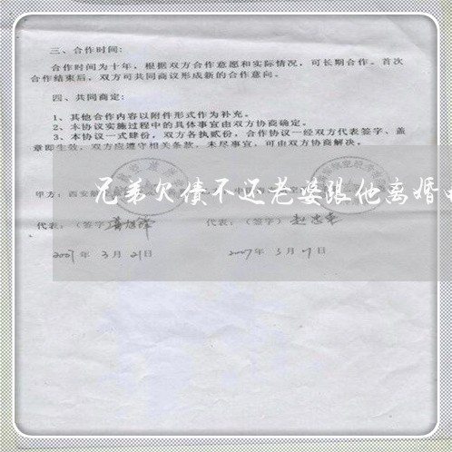 兄弟欠债不还老婆跟他离婚电视剧/2023110727371